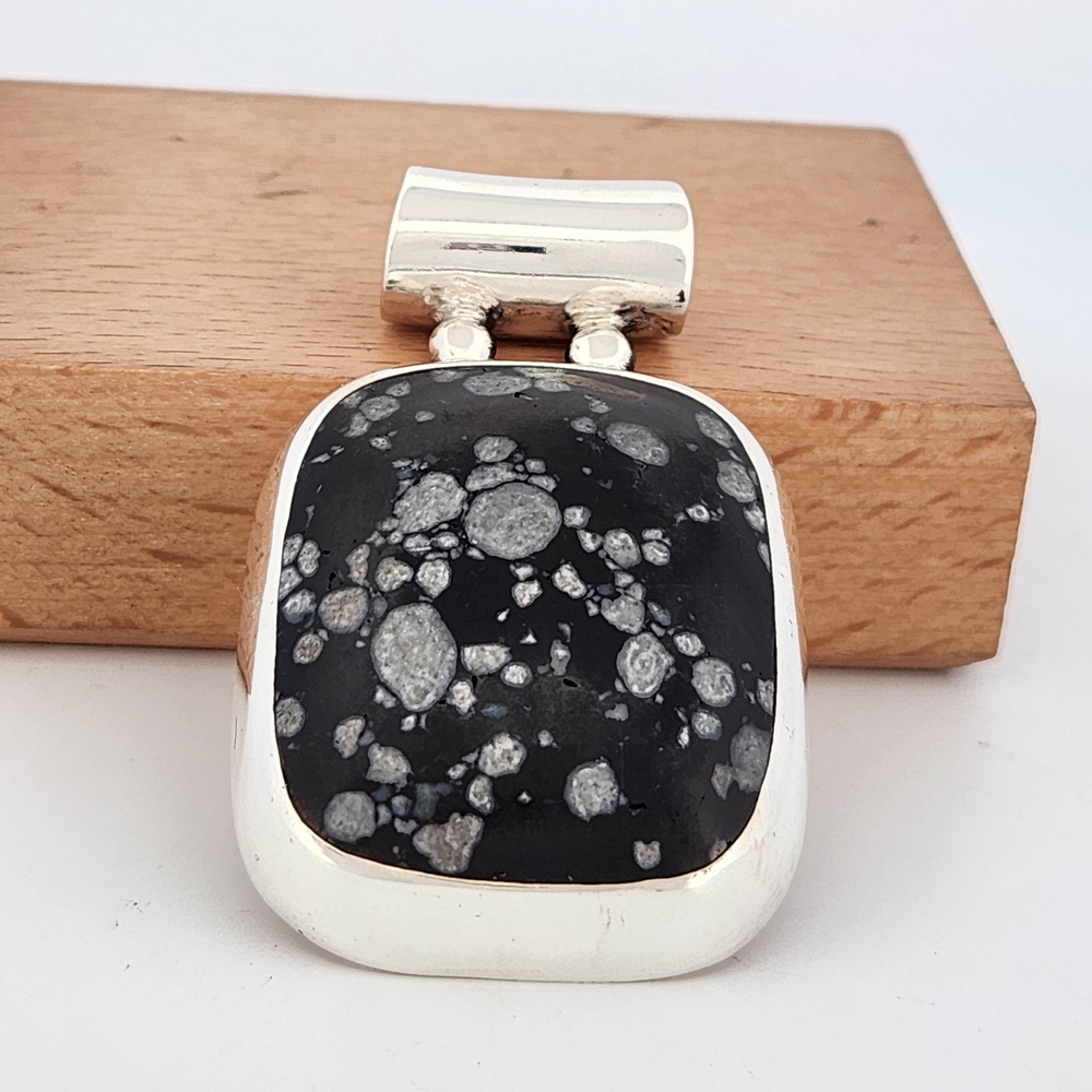 Elegant Black and Silver Pendant